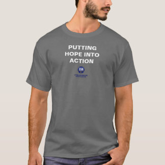 Poner la esperanza en acción - Camiseta oscura bás