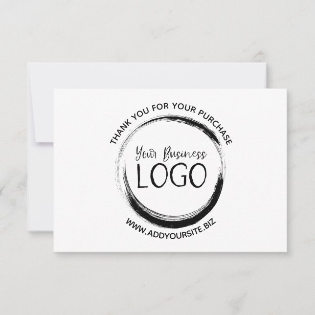 Poner mi logotipo en una tarjeta de agradecimiento (Anverso)