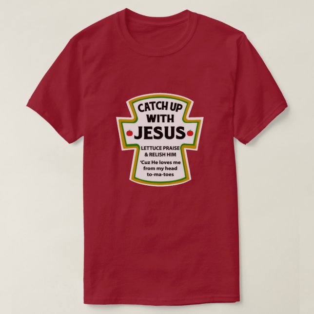Ponerse al día con la camiseta de Jesús (Diseño del anverso)