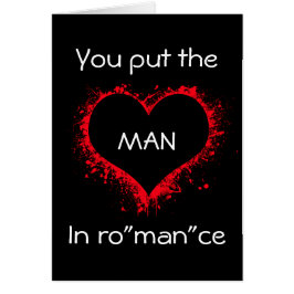 Pones al hombre en una carta romántica y divertida