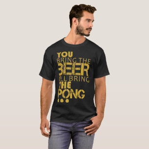 Pong de la cerveza de la camiseta de la diversión