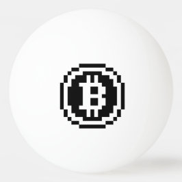 Pong Logotipo de Bitcoin BTC de 8 bits | Pelota de Ping