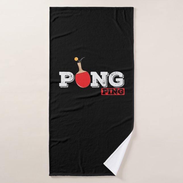 Pong Ping Spieler Tischtenniskelle mit Ball (Toalla de baño)