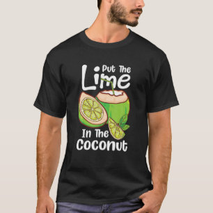 Ponga la lima en la camiseta de verano de los coco