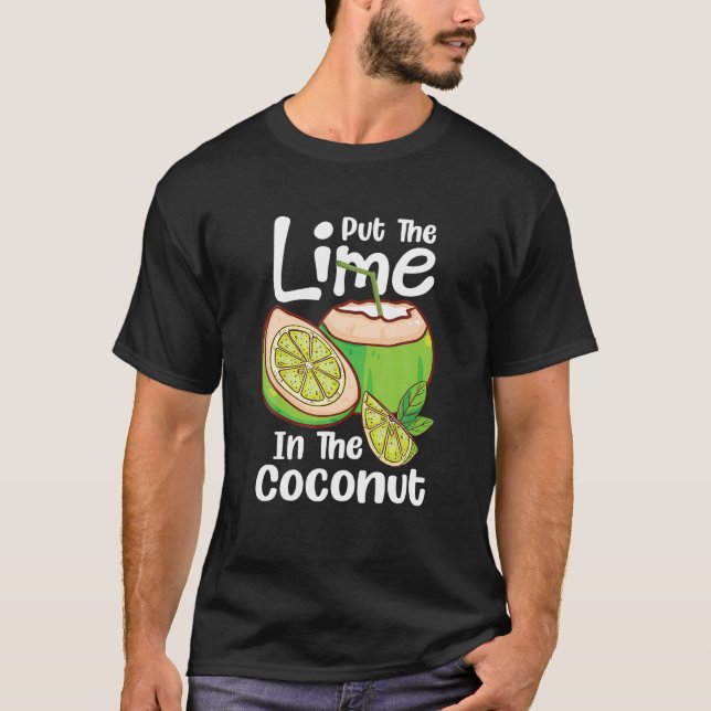 Ponga la lima en la camiseta de verano de los coco (Anverso)