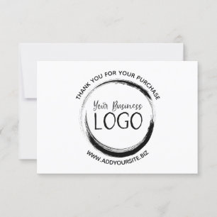 Ponga mi logotipo en una tarjeta de agradecimiento