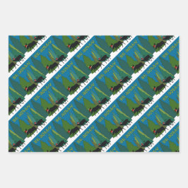 Ponga papel de envolvimiento de forma suave con un