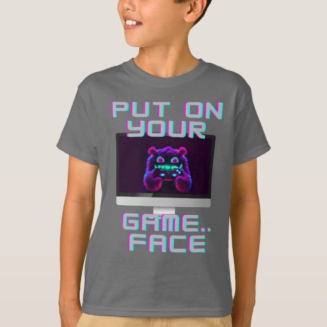 Ponga su cara de juego - camiseta gigante difusa (Anverso)