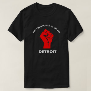 PONGA SU PODER EN la camiseta de DETROIT del AIRE