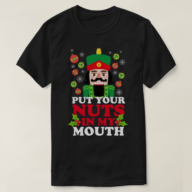 Ponga Sus Nueces En Mi Boca Clásica Camiseta (Diseño del anverso)