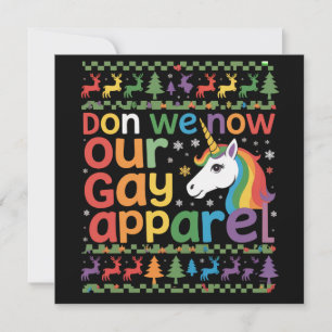 Pongamos Ahora Nuestra Ropa Gay Unicornio Navidad