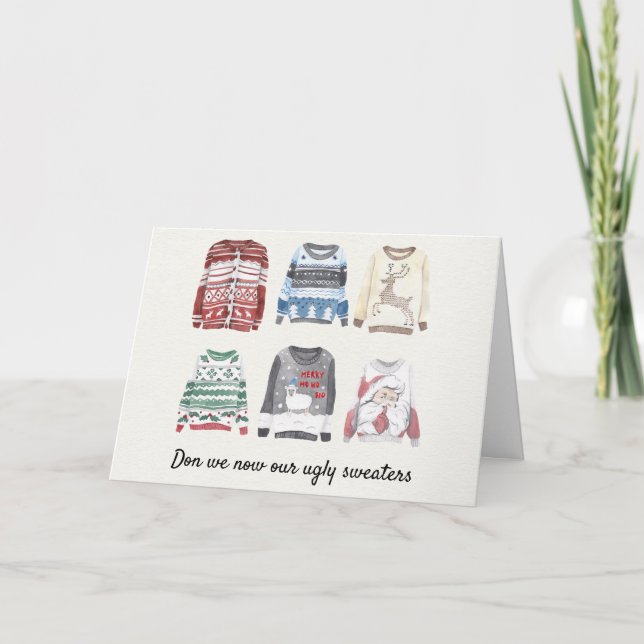 Pongamos ahora nuestros suéteres feos tarjeta de s (Anverso)