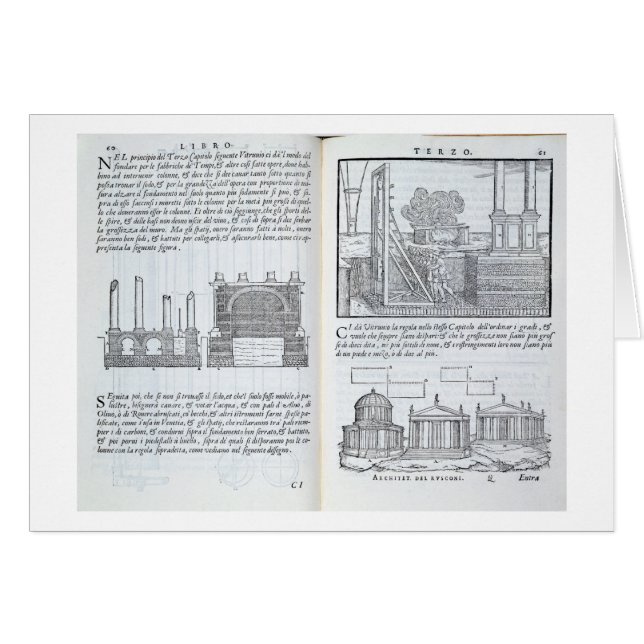 Poniendo fundaciones, de "Della Architettura", pub (Anverso (Horizontal))