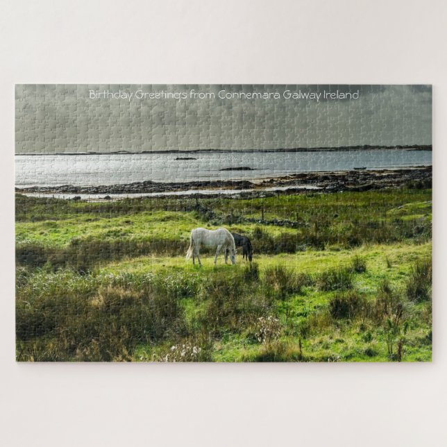 ponis de Connemara Galway Irlanda. Rompecabezas (Horizontal)