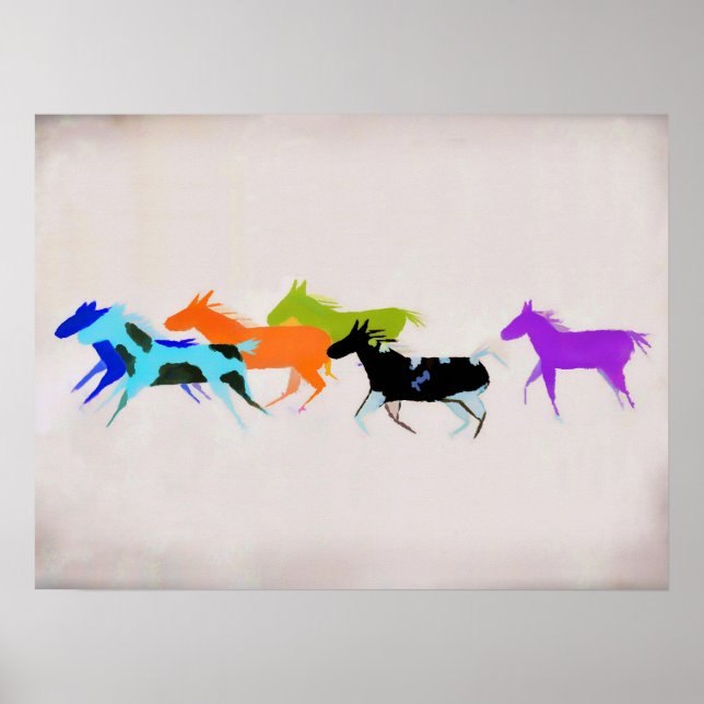 Ponis Pintados en Arte de Humo (Frente)