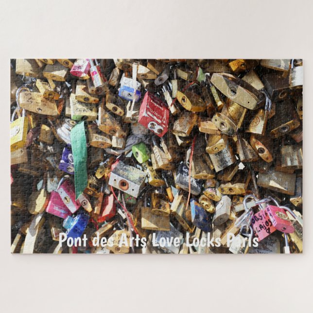 Pont des Arts Love Locks Paris. Rompecabezas (Horizontal)