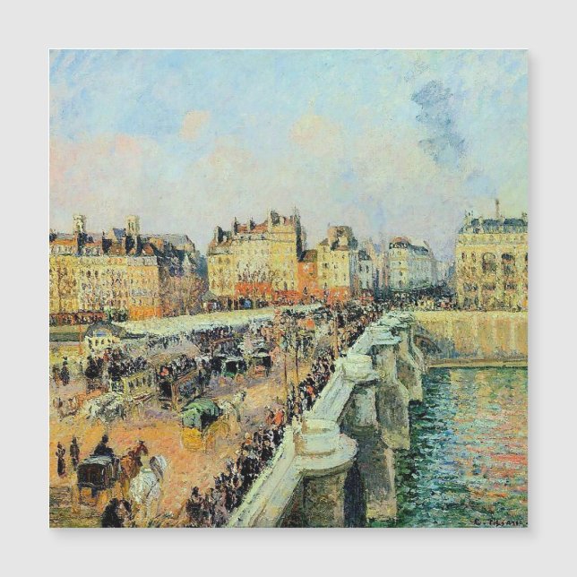 Pont Neuf, Tarde, Sunlight Camille Pissarro (Anverso)