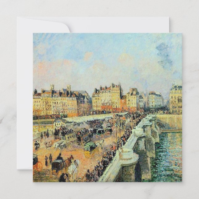 Pont Neuf, Tarde, Sunlight Camille Pissarro (Anverso)