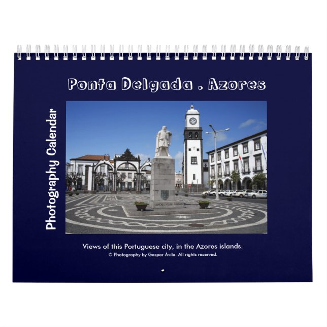 Ponta Delgada, Azores - Calendario fotográfico (Tapa)