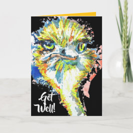 ¡Ponte Bien, Por Favor! Tarjeta Ostrich Face Get W