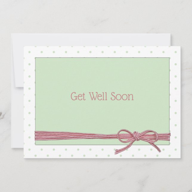 Ponte bien pronto con una tarjeta de Bow (Anverso)