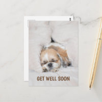 Ponte bien pronto la tarjeta de dormir shihtzu del