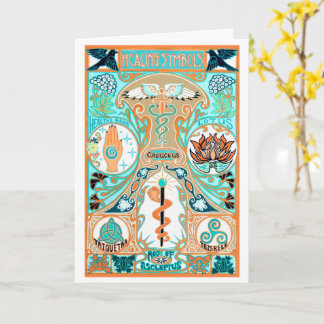 Ponte bien pronto tarjeta de símbolos pagana de cu