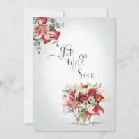 Ponte bien Roses Rojas y Lilies Florist Bouquet