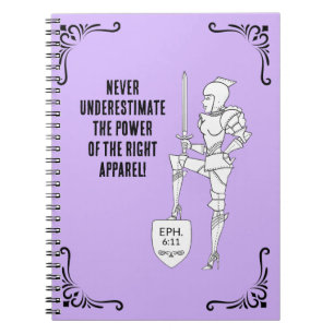 "Ponte el traje completo de armadura" Cuaderno