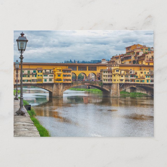 Ponte Vecchio, postal de Florencia, Italia (Anverso)
