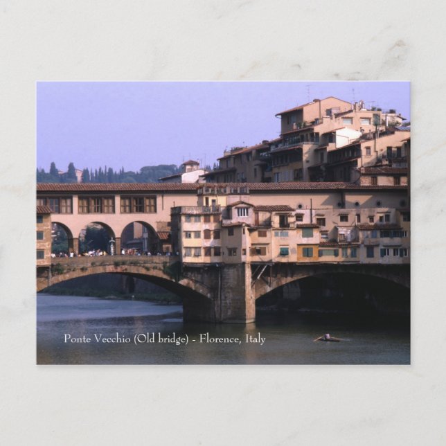 Ponte Vecchio (puente antiguo) | Tarjeta postal (Anverso)