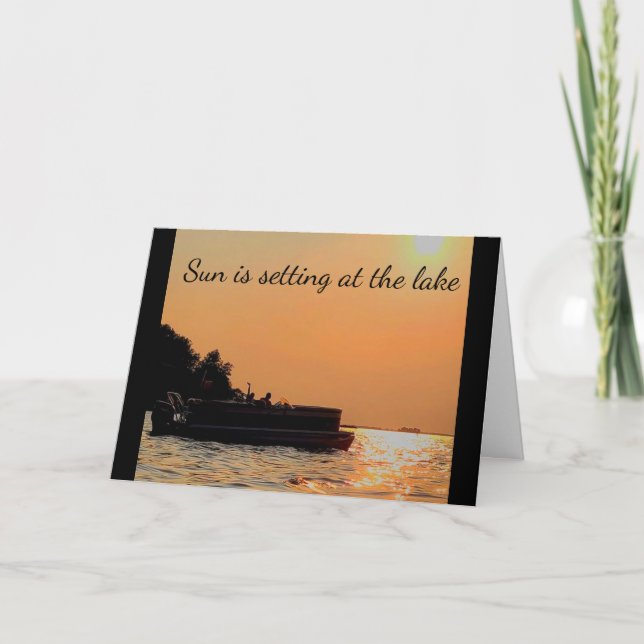 **PONTÓN EN EL LAGO** TARJETA DE CUMPLEAÑOS (Anverso)