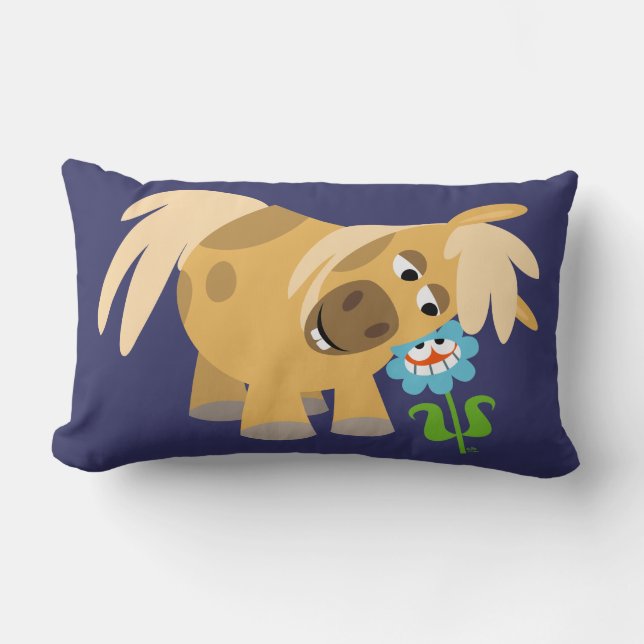 Pony Personalizado de la oferta y almohada de flor (Anverso)