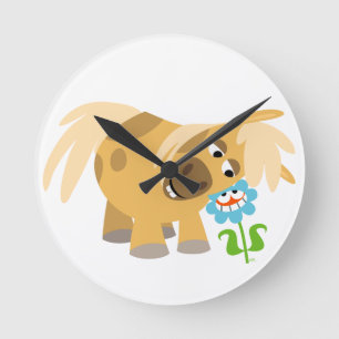 Pony Personalizado de oferta y reloj de pared de f