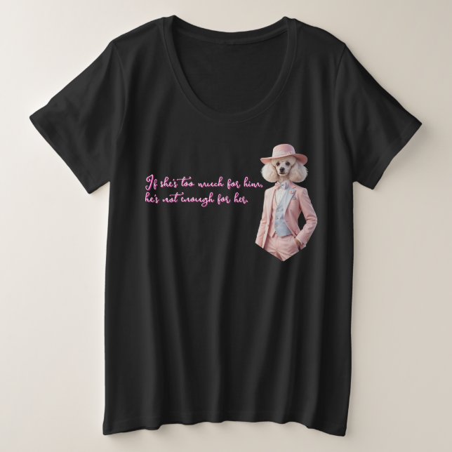 Poodle Dame palabras sabias eres suficiente  (Anverso del diseño)