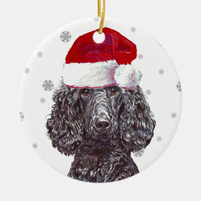 Poodle - Decoración en baudible de los Navidades d (Frente)