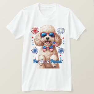 Poodle y Orgullo - camiseta de perro del 4 de juli