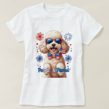 Poodle y Orgullo - camiseta de perro del 4 de juli