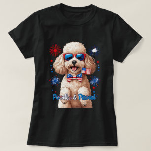 Poodle y Orgullo - camiseta de perro del 4 de juli