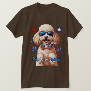 Poodle y Orgullo - camiseta de perro del 4 de juli