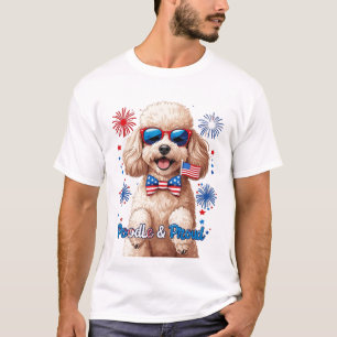 Poodle y Orgullo - camiseta de perro del 4 de juli