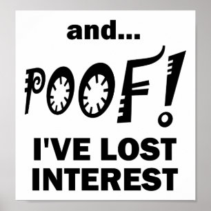 ¡POOF! Póster Divertido de Interés Perdido