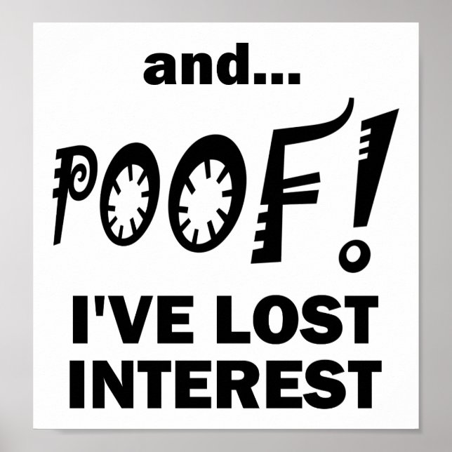 ¡POOF! Póster Divertido de Interés Perdido (Frente)