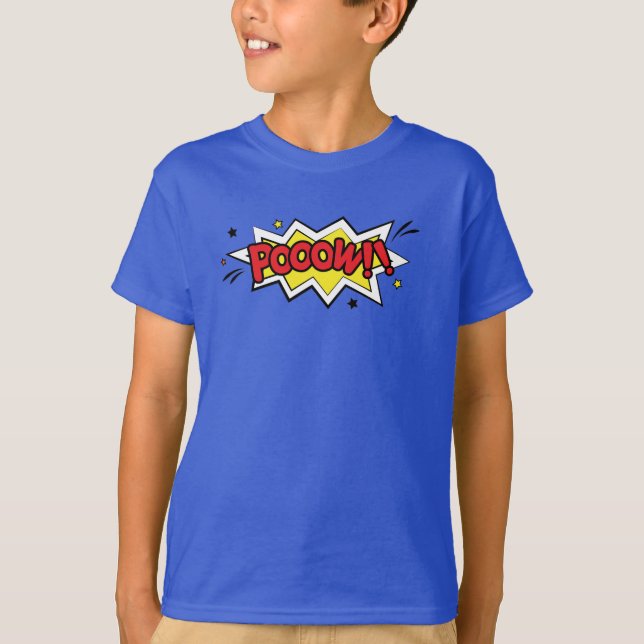 ¡Pooow! Camiseta de cómic para niños (Anverso)