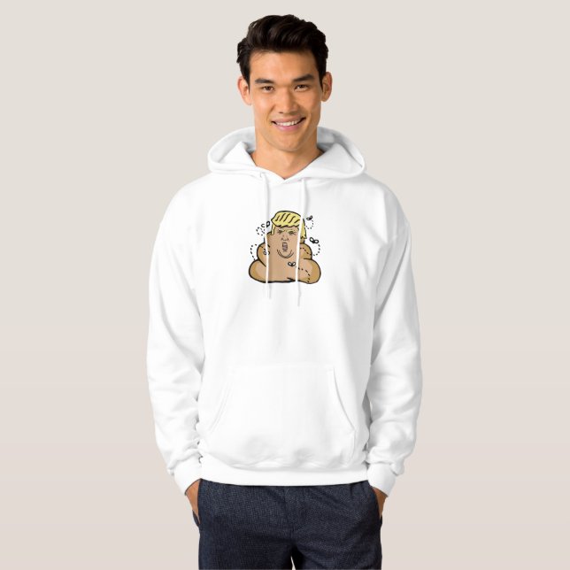 poop donald trump mens sudadera capucha (Anverso completo)