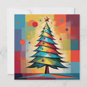 Pop Art Árbol de Navidad Geométrico en plazas