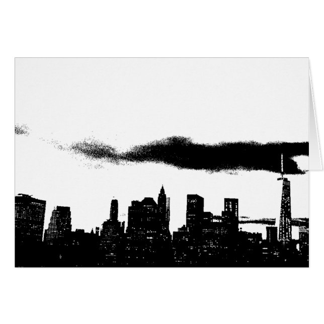 Pop Art Black White NYC Nueva York (Anverso (Horizontal))