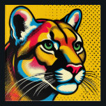 Pop Art Cougar 12 x 12 arte de pared acrílico<br><div class="desc">Una obra de arte en la pared de 12 x 12 acrílicos de un Pop Art Cougar! ¡Obra de arte original!</div>