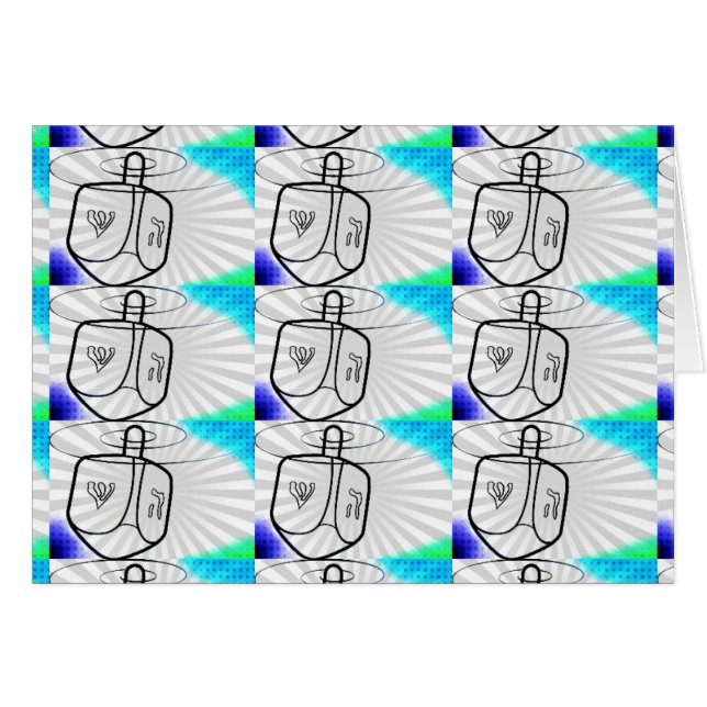 Pop Art Dreidel (Anverso (Horizontal))