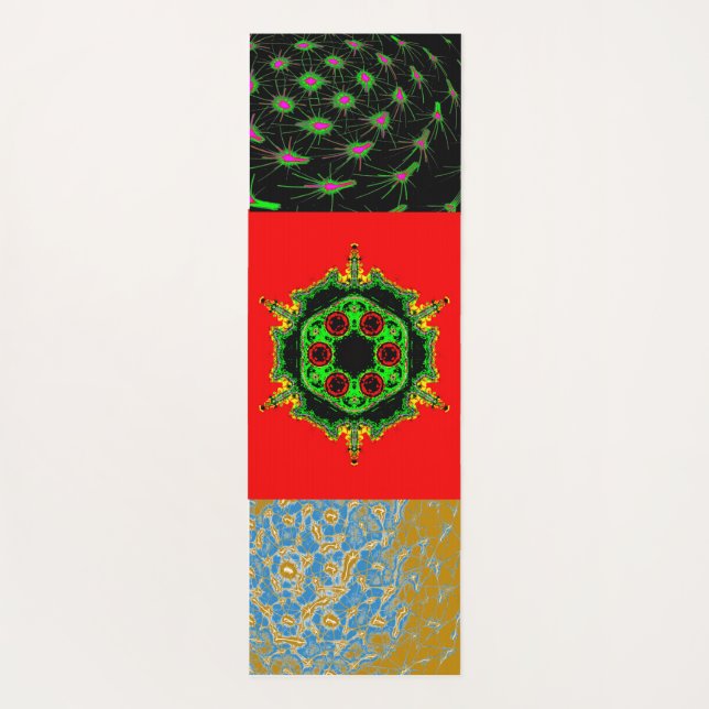 Pop Art Faces – Neon Yoga Mat (Reverso)
